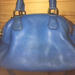 J Crew Electric Blue Leather Satchel